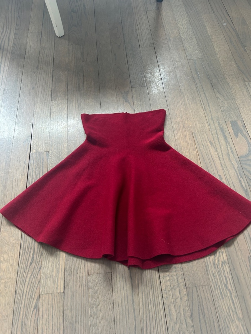 Women's Red Fit-and-Flare Skirt